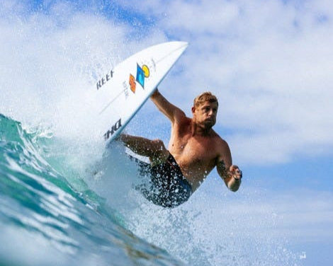 Man surfing a wave