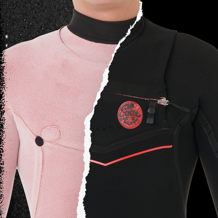 Split image of a mens fusion wetsuit