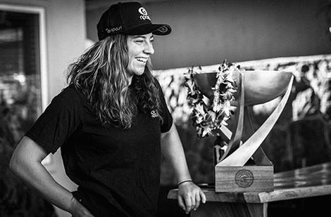 The surfer Tyler Wright wons the competition