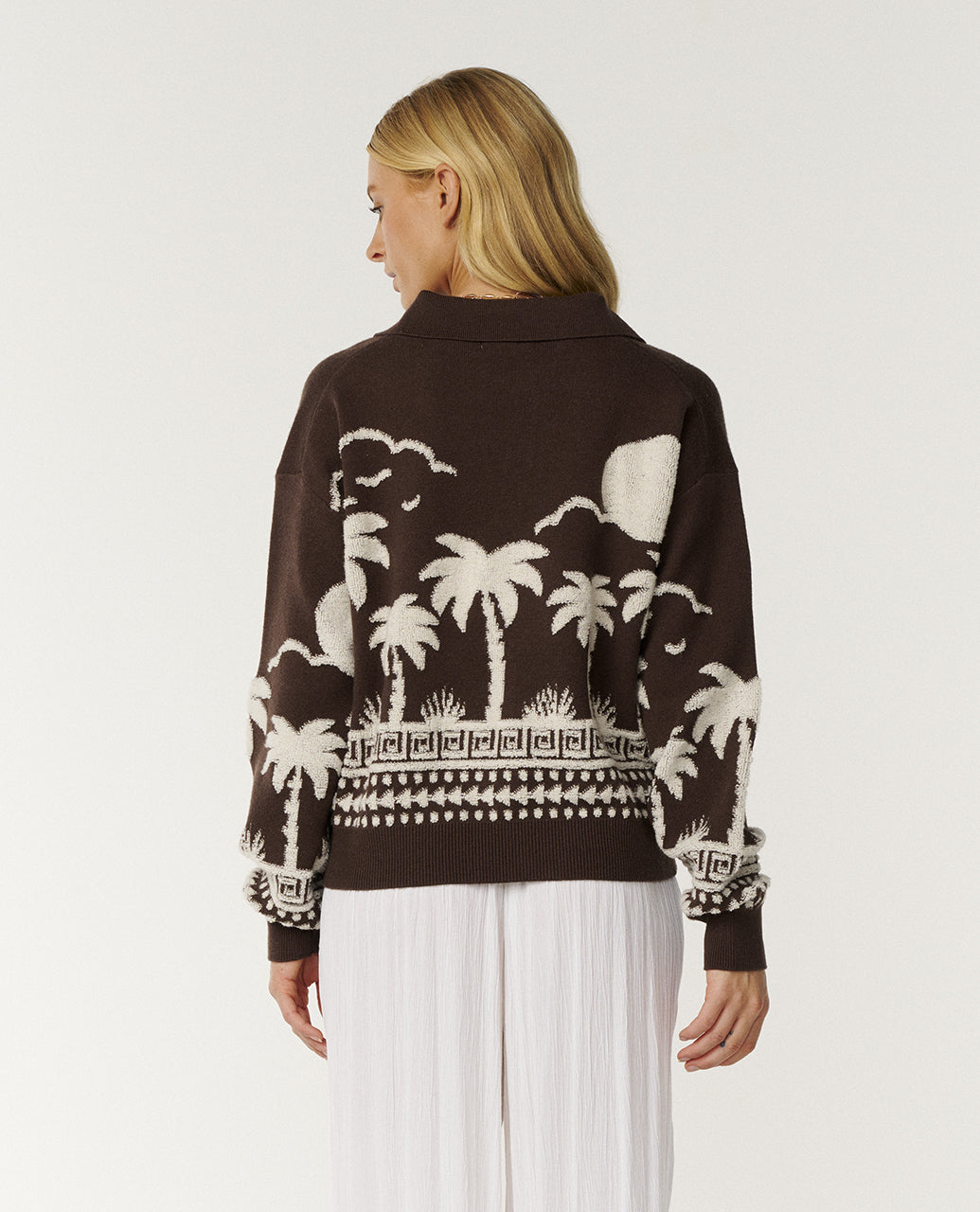 Pull à zip Paraiso Jacquard