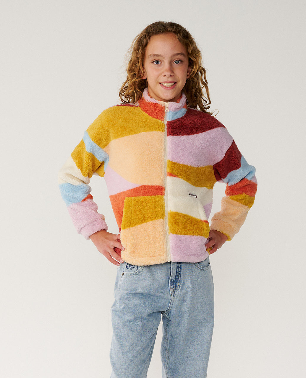 Retro Swell Standard Zip Through Polar Fleece Kids