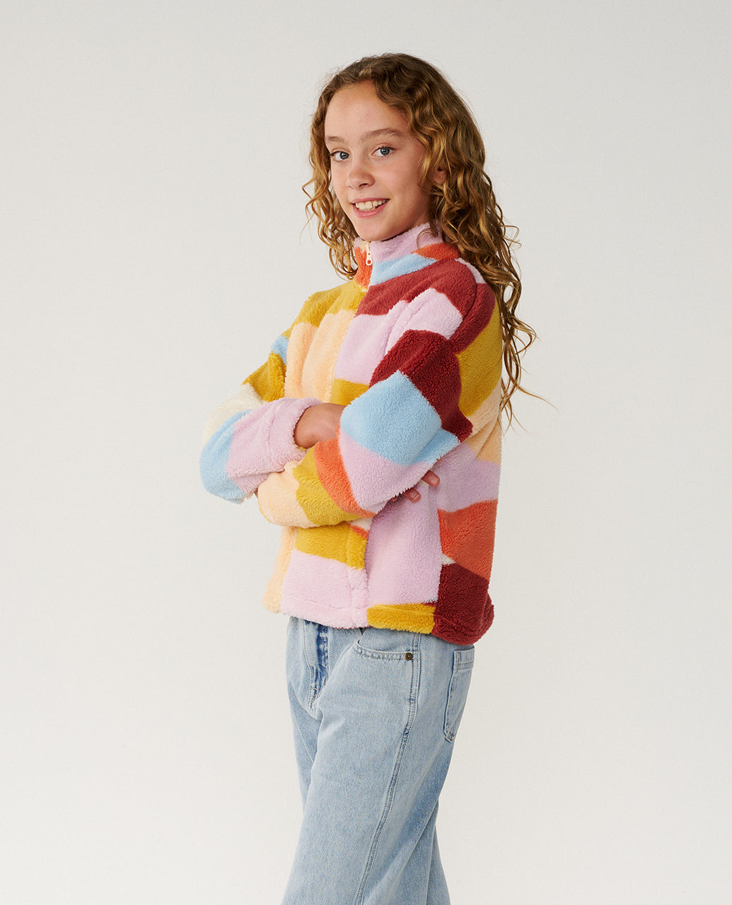 Retro Swell Standard Zip Through Polar Fleece Kids