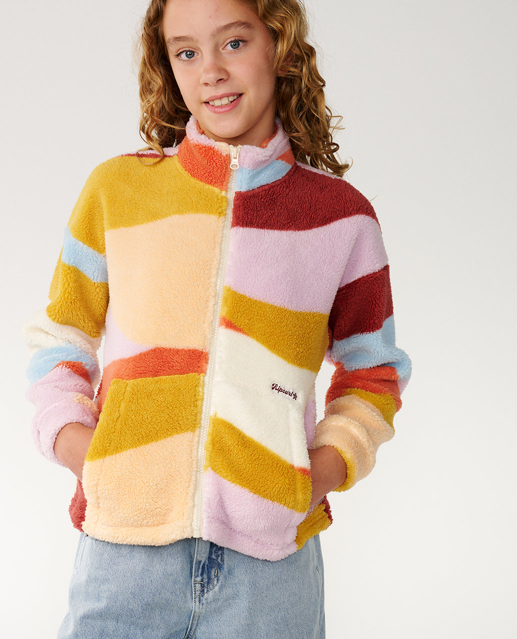 Retro Swell Standard Zip Through Polar Fleece Kids