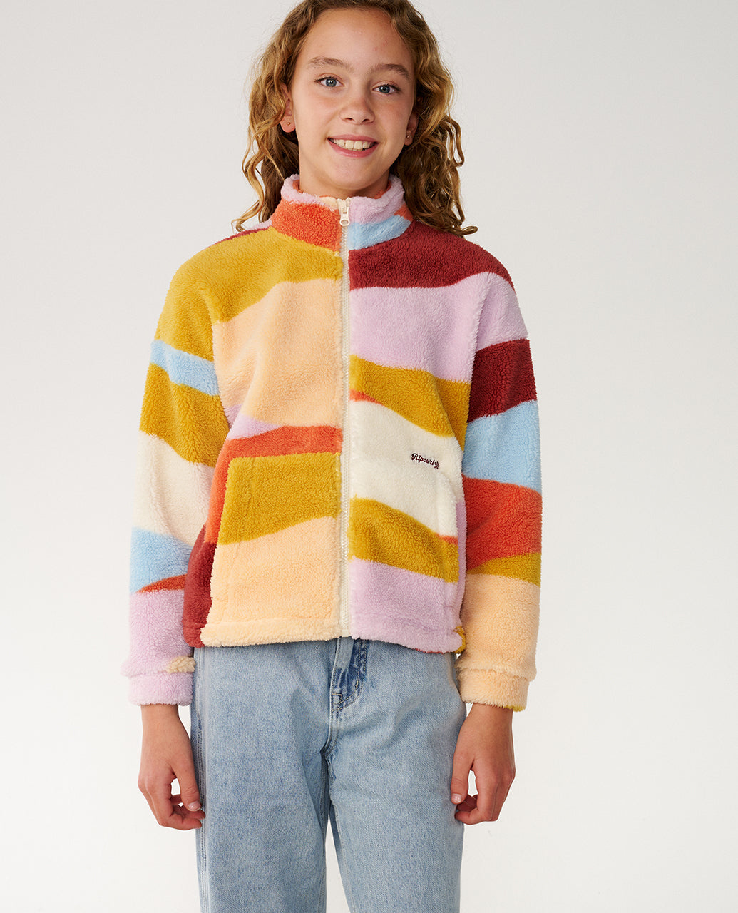 Retro Swell Standard Zip Through Polar Fleece Kids