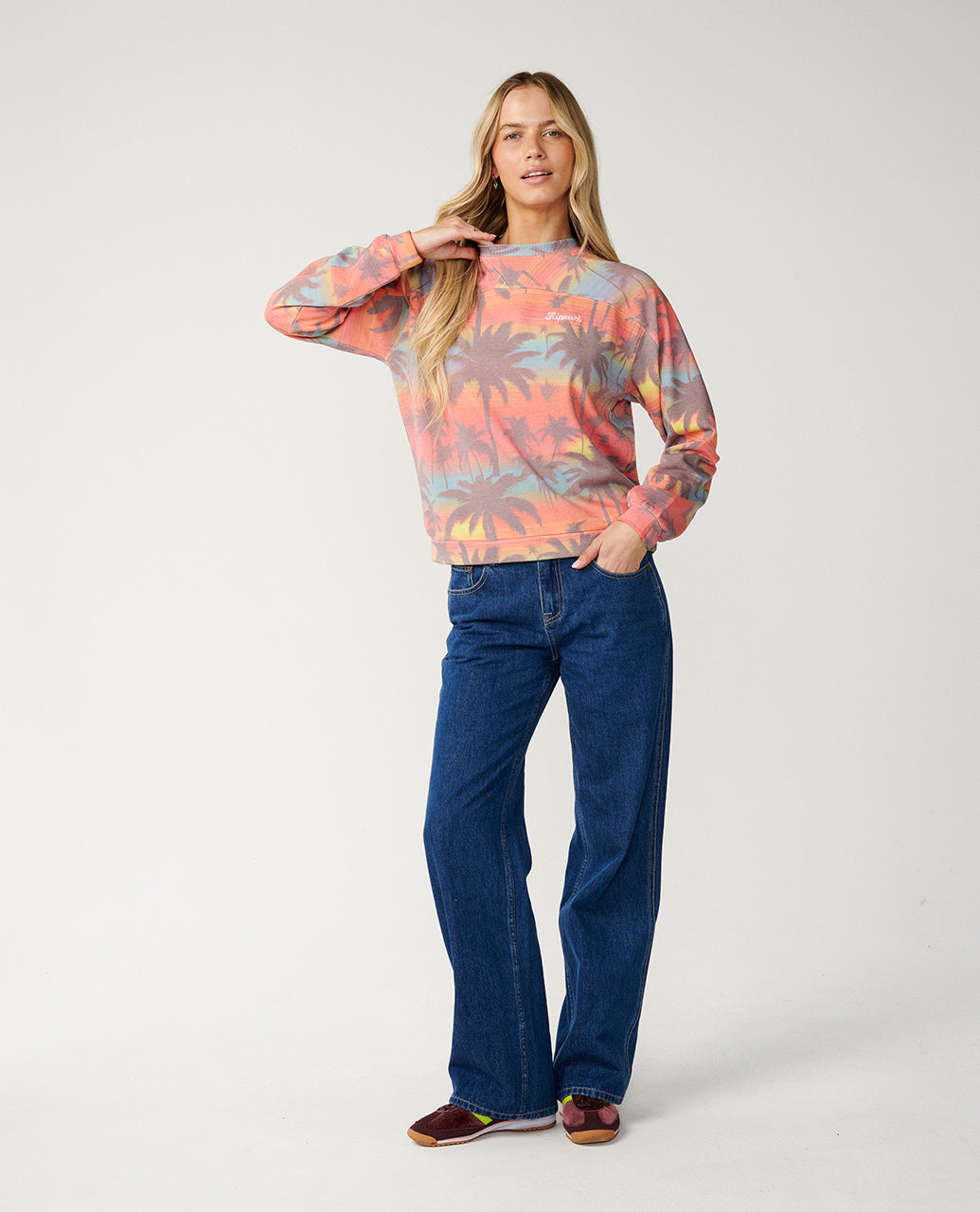 Sweat col rond Retro Swell