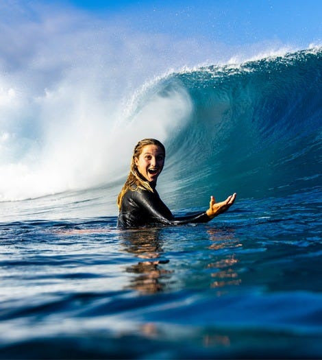 Molly Picklum having fun in water